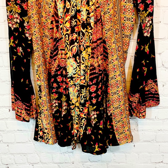 Free People boho baby doll mini sleeve dress - Picture 4 of 8